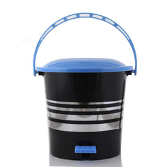 Kuber Industries 3 Pieces Plastic Dustbin Garbage Bin with Handle,5 Liters (Pink & Blue & Green) -CTKTC038003