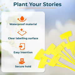 Kuber Industries Garden Tags/Plant Lables Tag|Markers lables for Garden Plant| Pack of 10 (Yellow)