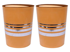Heart Home Plastic Dustbin, Trashbin, Wastebin For Kitchen, Bathroom, Office Use With Swing Lid, 7 Liter- Pack of 2 (Yellow)-47HH0800
