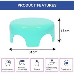 Heart Home Bathroom Stool | Plastic Bathroom Stool for Bathing | Bathroom Stool for Senior Citizen | Patla for Toilet | Sumo Stool | Green