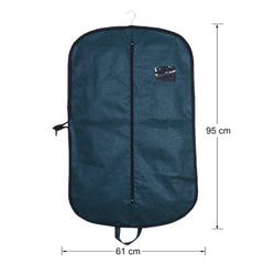 Kuber Industries Folding Blazer Cover|Non Woven Embossed Hanging Coat Cover|Transparent Window Wardrobe Organizer With Zipper, Pack of 3 (Green)