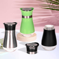 Heart Home Salt Shaker Box | Stainless Steel Pepper Shaker Box | Chilli Flakes Seasoning Sprinkler Box | Namak Daani | Dining Table Masala Box Dabbi | Pack of 3 | Multi