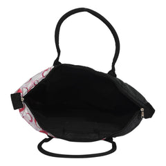 Heart Home Parachute Circle Print Shoulder Bag/Shopping Bag for Home & Travling with Handle Pack of 2 (Black) 54HH4191.