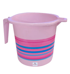 Heart Home Multiuses Plastic Bathroom Mug For Home, Kitchen Use, 1 Litre- Pack of 6 (Pink)