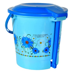 Kuber Industries Pedal Dustbin|Plastic Pedal Dustbin|Kitchen Paper Bin|Dustbin For Bedroom|Dustbin For office|5 Liter Dustbin|Pack of 2 (Sky Blue)