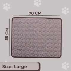 Kuber Industries Rectangular Dog & Cat Bed|Premium Cool Ice Silk with Polyester with Bottom Mesh|Multi-Utility Self-Cooling Pad for Dog & Cat|Light-Weight & Durable Dog Bed|ZQCJ001C-XL|Coffee