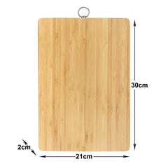 Heart Home Cutting Board|Wooden Slicing & Kitchen Chopping Board with Steel Hook for Hanging Fruits,Vegetables (Brown)