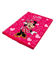 Heart Home Minnie Print Non-Woven Laundry Basket, Clothes Hamper For Laundry Closet, Bedroom, Bathroom With Lid & Handles (Pink) 54HH4089.