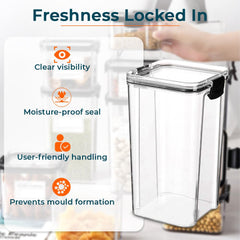 Kuber Industries Large Refrigerator Storage Crisper/Fridge Container with Airtight Lid (Transparent)