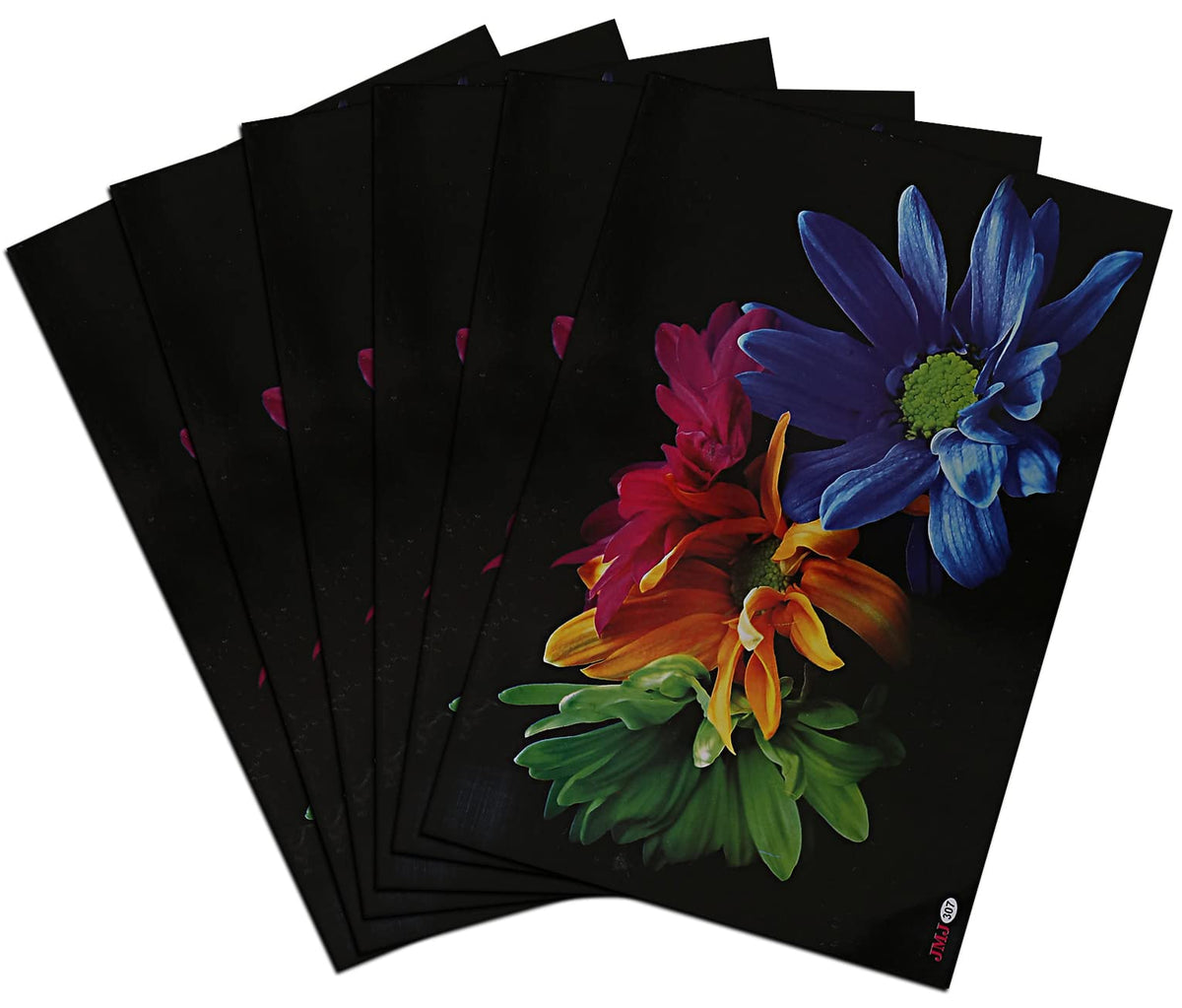 Kuber Industries Flower Printed PVC Waterproof, Oil Proof, Easy to Clean Placemats Table Mats for Dining, Set of 6 (Multicolour)