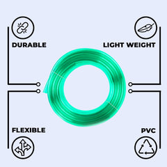 Kuber Industries Multiutility PVC Water Pipe|Multi-Utility Water Pipe for Garden, Car Cleaning & Pet Washing|Kink Proof Proof & Portable Hose Pipe for Gardening| 10 Meter|Green |