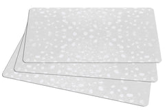 Kuber Industries Diamond Design 3 Pieces PVC Refrigerator/Fridge Multipurpose Drawer Mat Set(White)-CTKTC032385