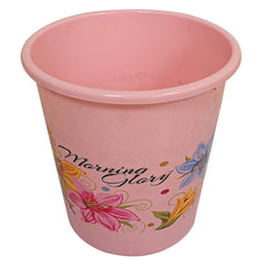 Kuber Industries Floral Plastic Dustbin, 10 litres, Pink (CTKTC1881)