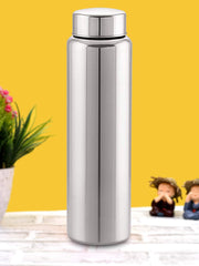 Kuber Industries KUBMART02736 Stainless Steel Water Bottle, 1000ml, 1pc, Silver