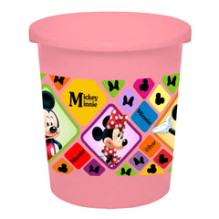 Kuber Industries Disney Mickey Minnie Print Plastic 3 Pieces Garbage Waste Dustbin/Recycling Bin for Home, Office, Factory, 5 Liters (Pink) -HS_35_KUBMARTS17759