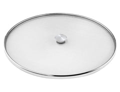Heart Home Stainless Steel Vessel Net Cover/Lid/Strainer/Splash & Splatter Guard, 12 Inch- Pack of 3 (Silver)