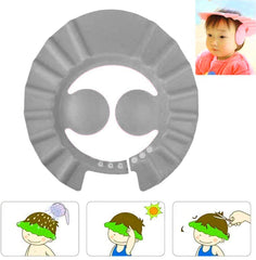 Heart Home Rubber Kids Adjustable Shower Cap For Wash Hair (Grey)