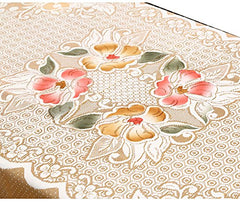 Kuber Industries Cotton 4 Seater Centre Table Cover - Cream
