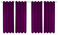 Kuber Industries 6 Pieces Polyester Eyelet Door Curtain 7 Feet (Pink)-CTKTC14336