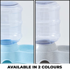 Kuber Industries Automatic Pet Water Dispenser I 3.5L Capacity | Self-Dispensing Gravity Waterer I For Cats, Dogs, Birds I Automatic Refillable Water Bottle I Reusable, Durable | Stylish Dog Accessories for Indoor & Outdoor Use| 3500ML | Blue