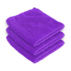Kuber Industries Microber Cleaning Cloth (40cmX60cm) 400 GSM - Super Absorbent, Quick-Dry, Lint & Scratch Free | Multipurpose Wash Cloth for Kitchen, Window, Cars, SS Silverware | Purple (Pack of 3)