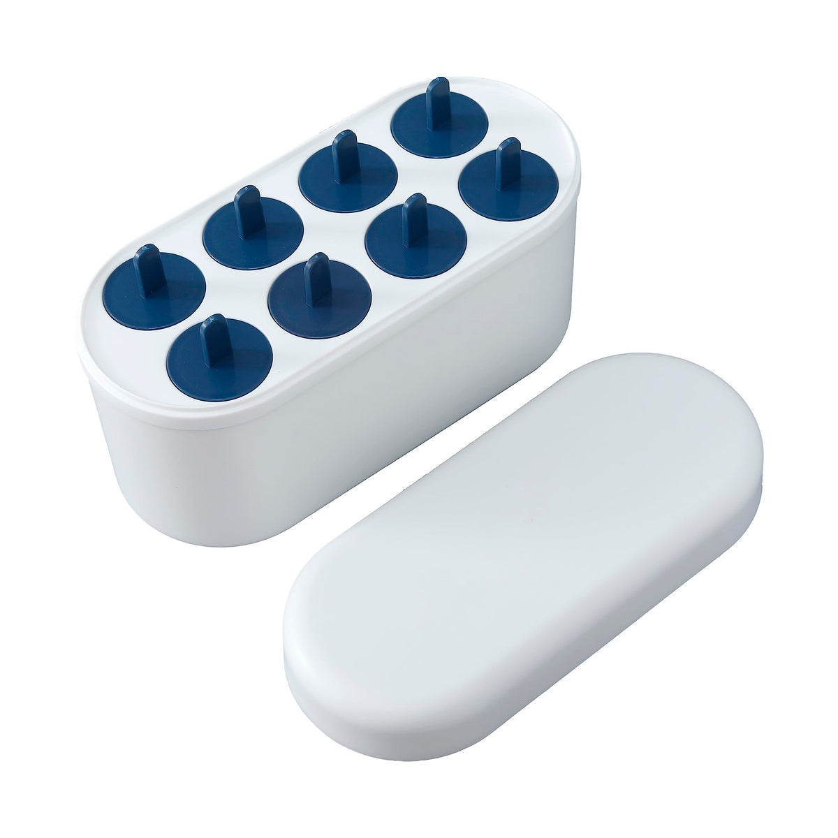 Kuber Popsicle Mould 8 Round Popsicle Mould (Hard Bottom)| KU80030-8| White