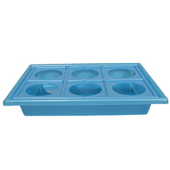 Kuber Industries Plastic Glass Holder Tray, Blue, (Model: CTKTC01918)