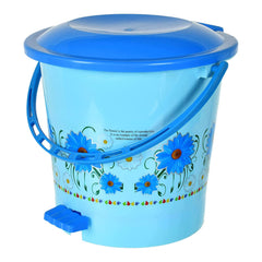 Kuber Industries Pedal Dustbin|Plastic Pedal Dustbin|Kitchen Paper Bin|Dustbin For Bedroom|Dustbin For office|5 Liter Dustbin (Sky Blue)