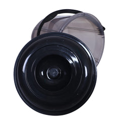 Kuber Industries Colorful Homeware Bucket| Plastic Bucket|Transparent Bucket with Lid & Handle for Bathroom,Home Use,13 Litre (Black)