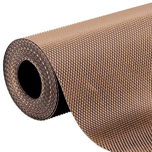Heart Home Multipurpose Diamond Textured Super Strong Anti-Slip Mat Liner, Size 45X150 cm (1.50 Meter Roll, Beige) (HEART0211)