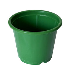 Kuber Industries Plastic Planters|Gamla|Flower Pots for Garden Nursery Home Décor,8"x6",Pack of 8 (Green)