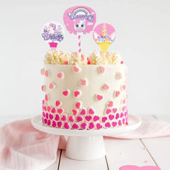 Heart Home Cupcake Toppers | Cardboard Cupcake Picks |Decorations Supplies for Farewell | Birthday Party | Theme Cupcake Topper | 98 Pieces | DT-2171 | Multicolor