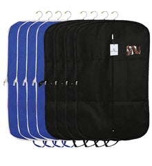 Kuber Industries 8 Pieces Foldable Non Woven Men's Coat Blazer Suit Cover (Black & Royal Blue) -CTKTC41783