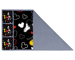 Kuber Industries Disney Mickey Printed Satin Fridge Top Cover, Protect for Scratches, Wear & Tear and Dust with 6 Utility Side Pockets (Black), Standard