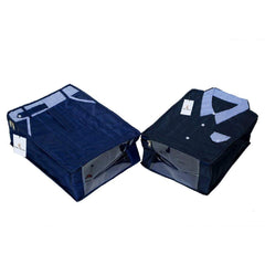 Kuber Industries 2 Piece Cotton Shirt and Trouser Cover, Blue