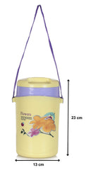 Heart Home 4 Inner Stainless Steel Tiffin Box for Office, School, College and Travelling (Cream)-HHEART15293, Standard