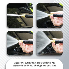 Heart Home Nozzle For Water Pipe|Non-Slip|Comfortable Grip|Multiple Spray Modes|Brass Nozzle Water Spray Gun For ½” Water Pipe|Ideal Pipe Nozzle For Car Wash,Gardening,& Other Uses|Black