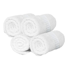 Kuber Industries Cotton 400 GSM 4 Pieces Face Towel Set 14x21” (White) -CTKTC8604, Standard