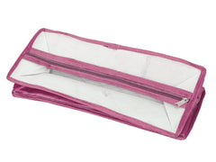 Heart Home Tranasparent Top Travel Shoe Bag Portable Travel Shoe Tote Bag Packing Organizer for Men Women & Kid With 1 Extra Pockets For Socks-Pack of 2 (Purple)-HS_38_HEARTH20935