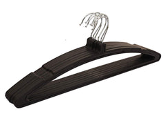 Heart Home 6 Piece Plastic Hanger Set for Wardrobe, (Black) HEART7081