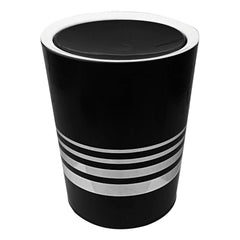 Heart Home Plastic Swing Lid Garbage Waste Dustbin, 5 Liters (Black) - (CTHH016338)