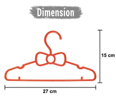 Heart Home Kids Mizano Plastic Non-Slip Clothes Hangers, Peach & Yellow - Pack of 10-HHEART15050