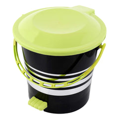 Heart Home Pedal Dustbin|Plastic Pedal Dustbin|Kitchen Waste Paper Bin|Dustbin For Bedroom|5 Liter Dustbin|Pack of 3 (Black)
