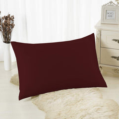 Kuber Industries Comfort Microfiber Filled Pillow for Bed Room, 16"x24" (Brown)