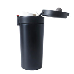 Homestic Stainless Steel Insulated Coffee Tumbler with Sipper Lid 380 ML (Black)