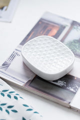 Urbane Home Bathroom Accessories Set | Ceramic Bathroom Tooth Brush Holder | Bathroom Soap Holder Dish | Kitchen Soap Dispenser 330 ML | Water Cup 330 ML | ZX016WT-4T | Set of 4 | White