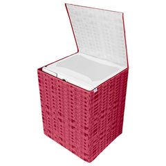 Heart Home Washing Machine Cover | Shelf Check Washing Machine Cover | Soft PVC | Top Load Fully-Automatic Washing Machine Cover | Maroon