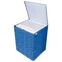 Heart Home Washing Machine Cover | Shelf Check Washing Machine Cover | Soft PVC | Top Load Fully-Automatic Washing Machine Cover | Blue