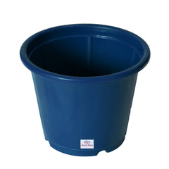 Heart Home Durable Plastic Flower Pot|Gamla for Indoor Home Decor & Outdoor Balcony,Garden,6"x5",Pack of 3 (Orange,Green,Blue)