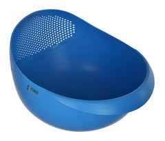 Kuber Industries Colander|Durable Plastic Unbreakable Strainer|BPA Free Washing Bowl for Vegetable,Noodles,Pasta,(Blue)
